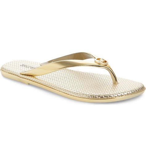 michael michael kors mk jet set jelly sandals|Michael Kors jilly flat sandal.